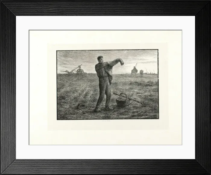 Framed Print : Evening, 1860. Creator: Jacques-Adrien Lavieille Framed Print : Evening, 1860. Creator: Jacques-Adrien Lavieille
