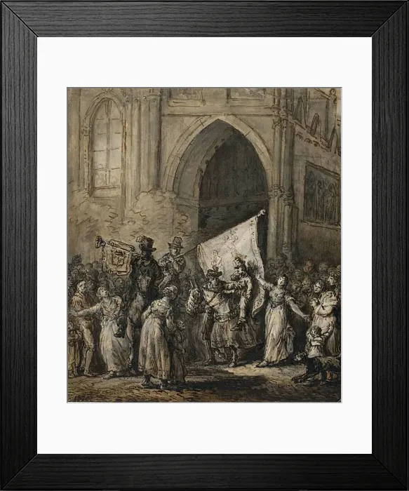 Framed Print : Scene of the Revolution, 1826. Creator: Jean Pierre Norblin Framed Print : Scene of the Revolution, 1826. Creator: Jean Pierre Norblin