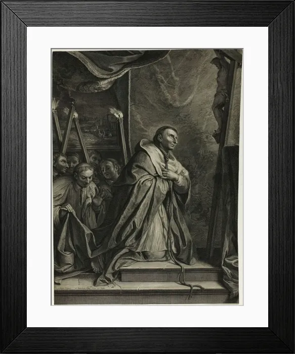 Framed Print : St. Charles Borromee, n. d. Creator: Gerard Edelinck Framed Print : St. Charles Borromee, n. d. Creator: Gerard Edelinck