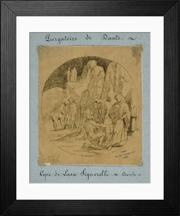 Framed Print : Dantes Purgatory, c. 1857. Creator: Jules Elie Delaunay Framed Print : Dantes Purgatory, c. 1857. Creator: Jules Elie Delaunay