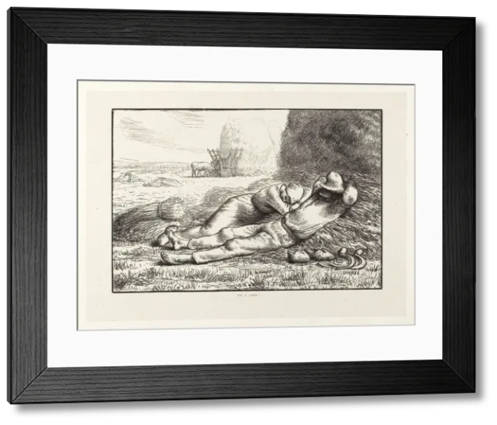Framed Print : Noon, 1860. Creator: Jacques-Adrien Lavieille Framed Print : Noon, 1860. Creator: Jacques-Adrien Lavieille