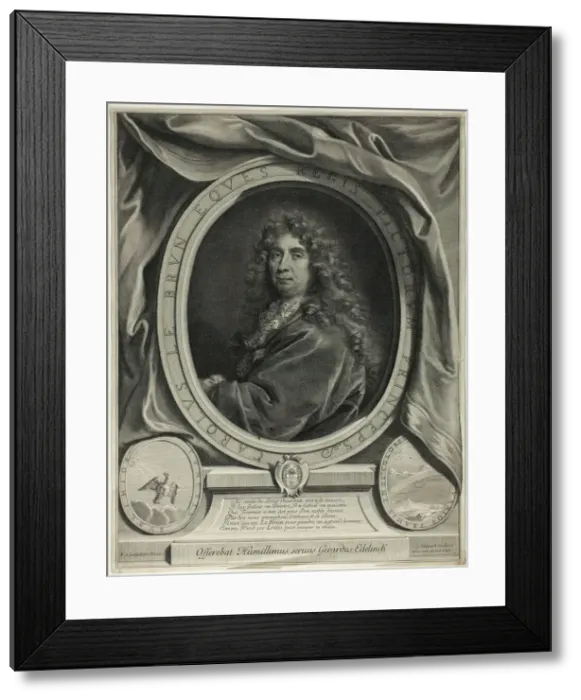 Framed Print : Charles le Brun, n. d. Creator: Gerard Edelinck Framed Print : Charles le Brun, n. d. Creator: Gerard Edelinck