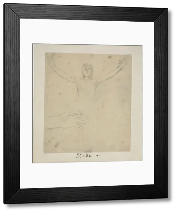 Framed Print : Study for Resurrection, c. 1855. Creator: Jules Elie Delaunay Framed Print : Study for Resurrection, c. 1855. Creator: Jules Elie Delaunay
