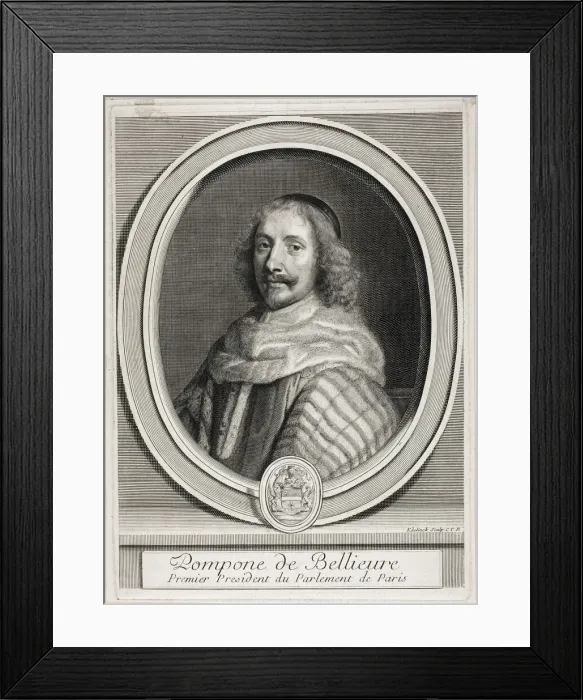 Framed Print : Pompone de Bellievre, n. d. Creator: Gerard Edelinck Framed Print : Pompone de Bellievre, n. d. Creator: Gerard Edelinck