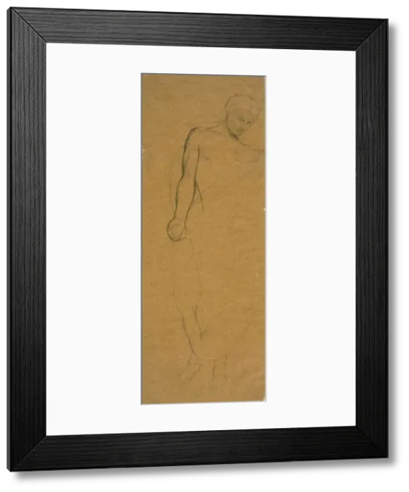 Framed Print : Study of a Standing Draped Figure, 1850 / 60. Creator: Jules Elie Delaunay Framed Print : Study of a Standing Draped Figure, 1850 / 60. Creator: Jules Elie Delaunay