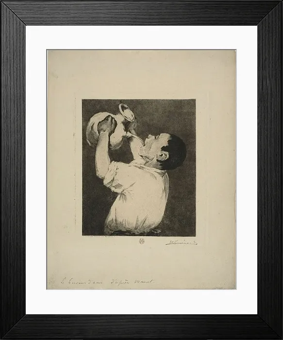 Framed Print : The Water Drinker, 1884. Creator: Henri-Charles Guerard Framed Print : The Water Drinker, 1884. Creator: Henri-Charles Guerard