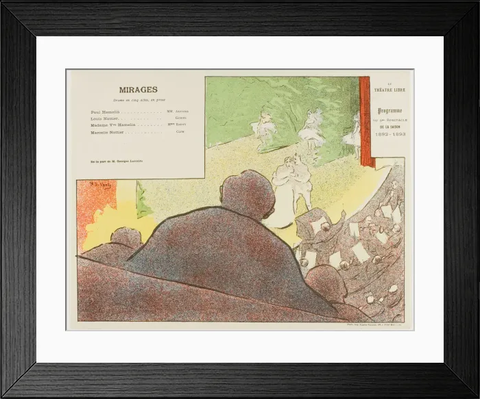 Framed Print : Fifth Performance: Mirages, for Le Theatre Libre, 1892-93. Creator: Henri-Gabriel Ibels Framed Print : Fifth Performance: Mirages, for Le Theatre Libre, 1892-93. Creator: Henri-Gabriel Ibels