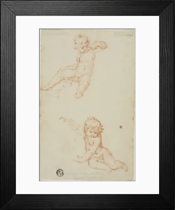 Framed Print : Two Seated Putti, n. d. Creator: Unknown Framed Print : Two Seated Putti, n. d. Creator: Unknown