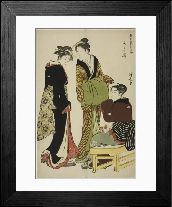 Framed Print : Flowers of the Doteshita District (Dotebana), from the series A Collection of Contempo... c. 1783. Creator: Torii Kiyonaga Framed Print : Flowers of the Doteshita District (Dotebana), from the series A Collection of Contempo... c. 1783. Creator: Torii Kiyonaga
