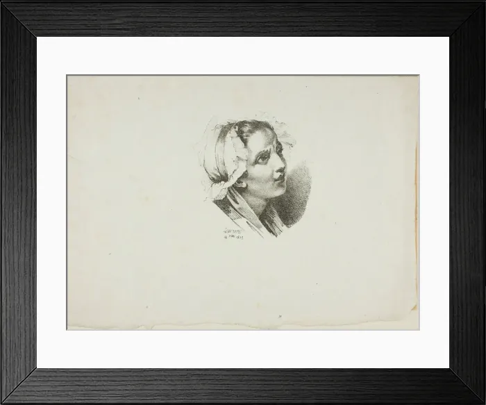 Framed Print : Study of the Head of a Young Girl, December 18, 1815. Creator: Jean Antoine Laurent Framed Print : Study of the Head of a Young Girl, December 18, 1815. Creator: Jean Antoine Laurent