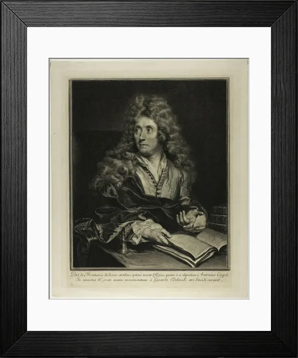Framed Print : Pierre de Montarsis, 1692. Creator: Gerard Edelinck Framed Print : Pierre de Montarsis, 1692. Creator: Gerard Edelinck