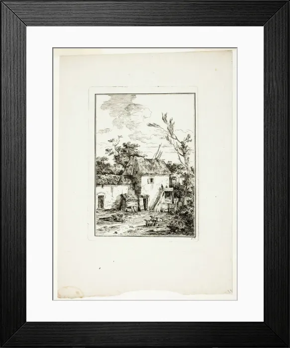 Framed Print : Vertical Landscape, c. 1779. Creator: Louis Gabriel Moreau Framed Print : Vertical Landscape, c. 1779. Creator: Louis Gabriel Moreau