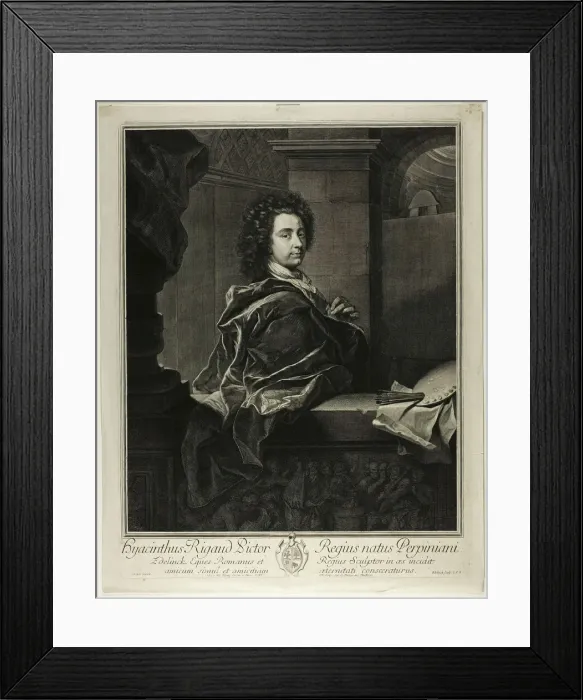 Framed Print : Hyacinthe Rigaud, 1698. Creator: Gerard Edelinck Framed Print : Hyacinthe Rigaud, 1698. Creator: Gerard Edelinck