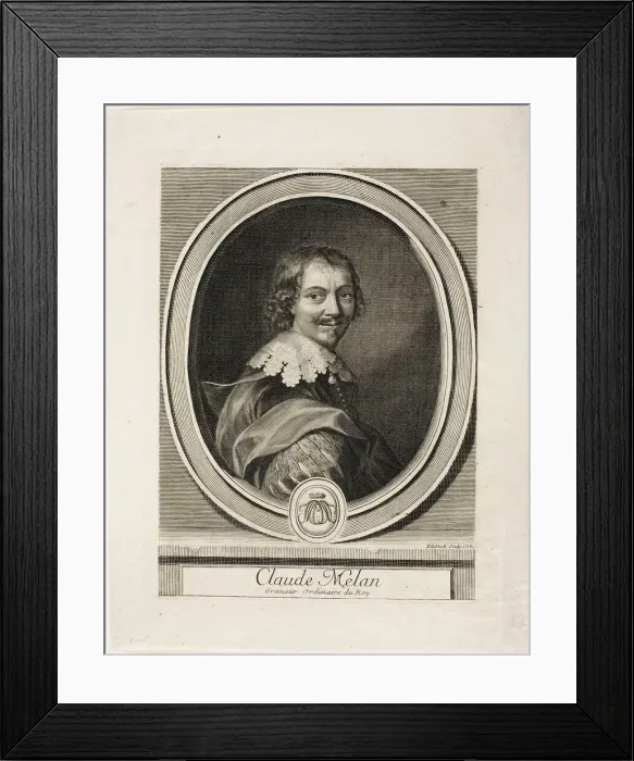 Framed Print : Claude Mellan, n. d. Creator: Gerard Edelinck Framed Print : Claude Mellan, n. d. Creator: Gerard Edelinck