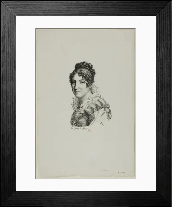 Framed Print : Portrait of Mme. Laurent, c. 1820. Creators: Jean Antoine Laurent, Charles-Philibert de Lasteyrie Framed Print : Portrait of Mme. Laurent, c. 1820. Creators: Jean Antoine Laurent, Charles-Philibert de Lasteyrie