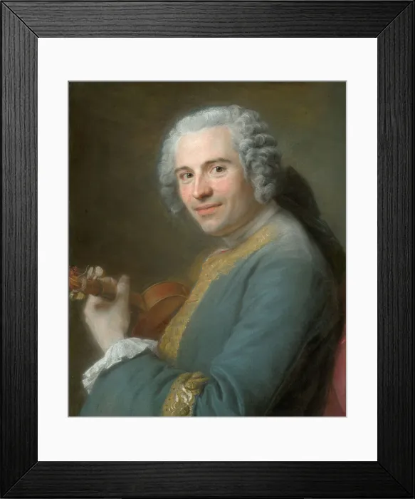 Framed Print : Portrait of Jean-Joseph Cassanea de Mondonville, 1746 / 47. Creator: Maurice-Quentin de La Tour Framed Print : Portrait of Jean-Joseph Cassanea de Mondonville, 1746 / 47. Creator: Maurice-Quentin de La Tour