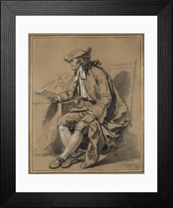 Framed Print : The Notary: A Study for The Marriage Contract, 1761. Creator: Jean-Baptiste Greuze Framed Print : The Notary: A Study for The Marriage Contract, 1761. Creator: Jean-Baptiste Greuze