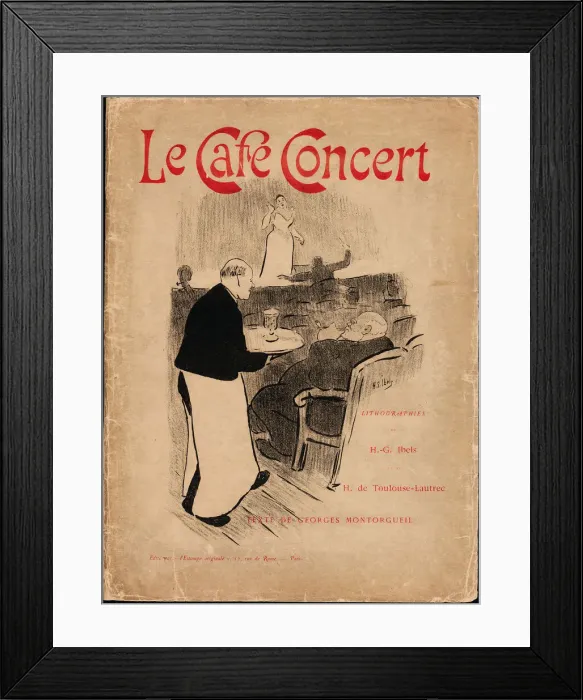 Framed Print : Portfolio Cover for Le Cafe-Concert, 1893. Creator: Henri-Gabriel Ibels Framed Print : Portfolio Cover for Le Cafe-Concert, 1893. Creator: Henri-Gabriel Ibels