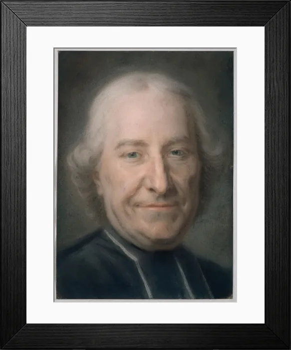 Framed Print : Portrait of Claude Charles Deschamps, 1779. Creator: Maurice-Quentin de La Tour Framed Print : Portrait of Claude Charles Deschamps, 1779. Creator: Maurice-Quentin de La Tour