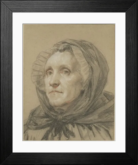 Framed Print : Portrait of the Artists Mother, 1775. Creator: Jean-Baptiste Greuze Framed Print : Portrait of the Artists Mother, 1775. Creator: Jean-Baptiste Greuze