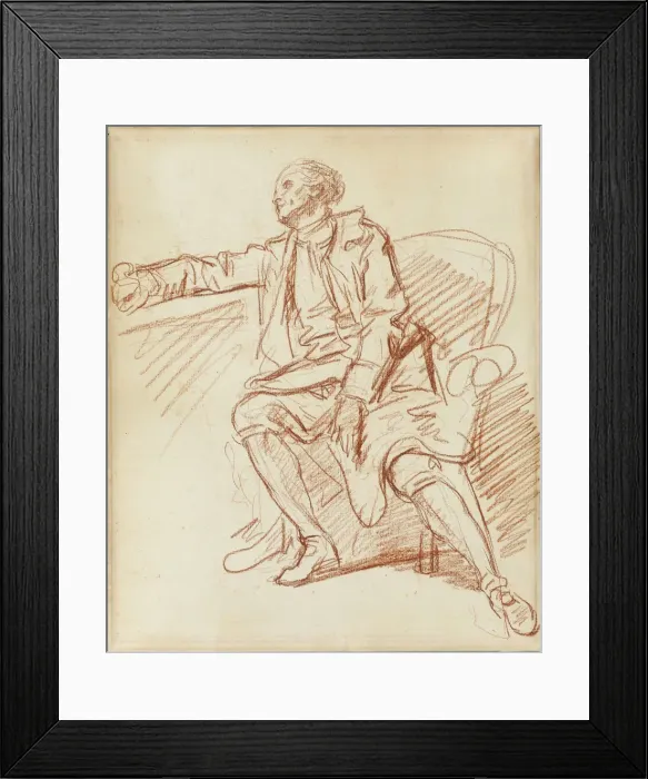 Framed Print : Seated Gentleman, c. 1769. Creator: Jean-Baptiste Greuze