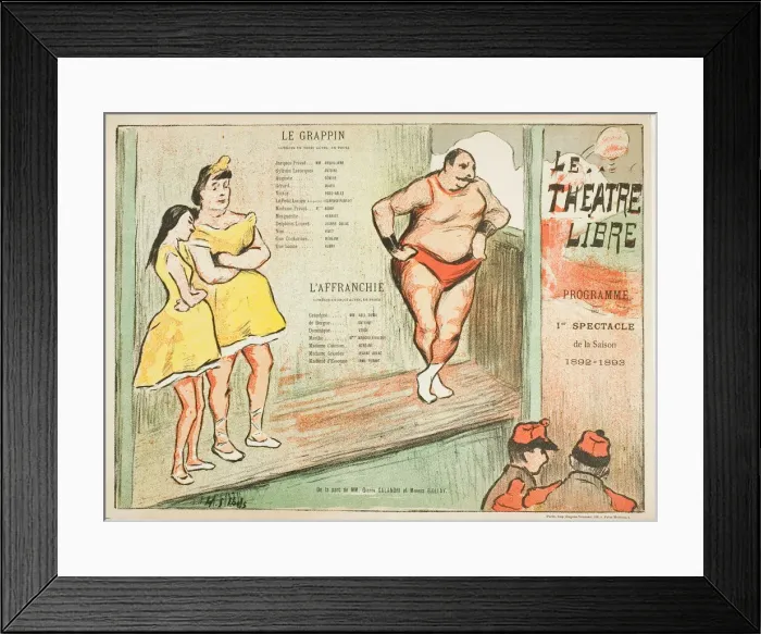 Framed Print : First Performance: Le Grappin, l Affranchie, for Le Theatre Libre, 1892-93. Creator: Henri-Gabriel Ibels Framed Print : First Performance: Le Grappin, l Affranchie, for Le Theatre Libre, 1892-93. Creator: Henri-Gabriel Ibels