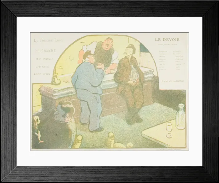 Framed Print : Fourth Performance: Le Devoir, for Le Theatre Libre, 1892-93. Creator: Henri-Gabriel Ibels Framed Print : Fourth Performance: Le Devoir, for Le Theatre Libre, 1892-93. Creator: Henri-Gabriel Ibels