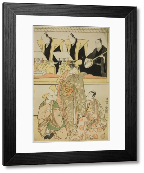 Framed Print : The Actors Nakayama Kojuro VI (Nakamura Nakazo I) as Chidori, Sawamura Sojuro III as Shige... 1785. Creator: Torii Kiyonaga Framed Print : The Actors Nakayama Kojuro VI (Nakamura Nakazo I) as Chidori, Sawamura Sojuro III as Shige... 1785. Creator: Torii Kiyonaga