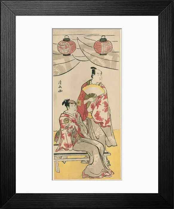 Framed Print : The Actors Ichikawa Monnosuke II and Segawa Kikunojo III, from a pentaptych of eleven acto... 1788. Creator: Torii Kiyonaga Framed Print : The Actors Ichikawa Monnosuke II and Segawa Kikunojo III, from a pentaptych of eleven acto... 1788. Creator: Torii Kiyonaga