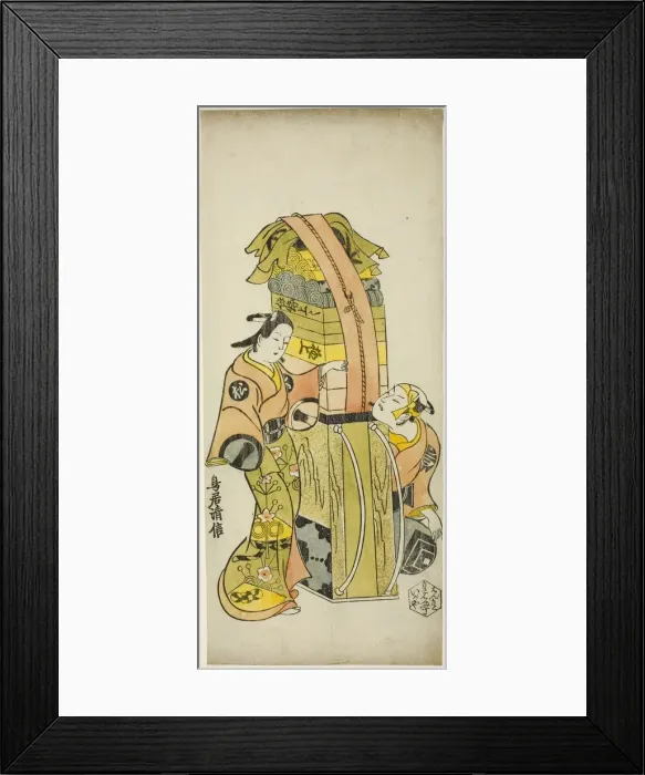 Framed Print : The Actors Ichikawa Danjuro II as Kamada Matahachi and Ichikawa Monnosuke I as Hisamatsu i... 1720. Creator: Torii Kiyonobu I Framed Print : The Actors Ichikawa Danjuro II as Kamada Matahachi and Ichikawa Monnosuke I as Hisamatsu i... 1720. Creator: Torii Kiyonobu I