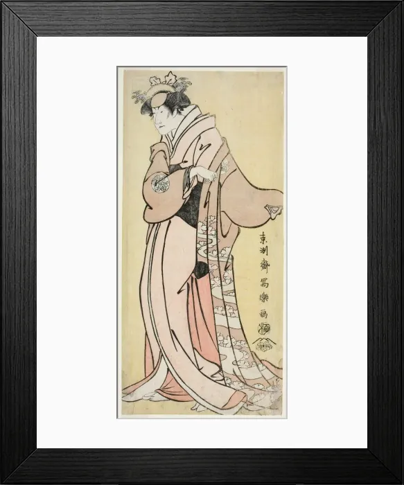Framed Print : The Actor Nakayama Tomisaburo I as Lady Tsukuba, Wife of Yoshioki (Shodai Nakayama... 1794. Creator: Toshusai Sharaku) Framed Print : The Actor Nakayama Tomisaburo I as Lady Tsukuba, Wife of Yoshioki (Shodai Nakayama... 1794. Creator: Toshusai Sharaku)