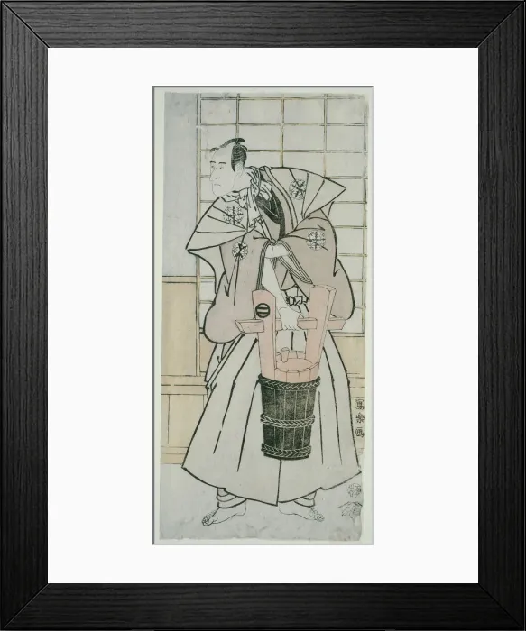 Framed Print : The Actoe Ichikawa Komazo llI as Nitta Yoshisada, Actually Oyamada Taro Takaie... 1794 (Kansei 6). Creator: Toshusai Sharaku Framed Print : The Actoe Ichikawa Komazo llI as Nitta Yoshisada, Actually Oyamada Taro Takaie... 1794 (Kansei 6). Creator: Toshusai Sharaku