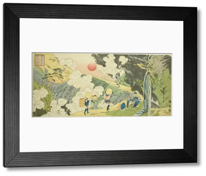 Framed Print : Fudo Pass on the Mikuni Road in Kozuke Province (Joshu Mikuni goe Fudo toge), from... c. 1830 / 34. Creator: Totoya Hokkei Framed Print : Fudo Pass on the Mikuni Road in Kozuke Province (Joshu Mikuni goe Fudo toge), from... c. 1830 / 34. Creator: Totoya Hokkei