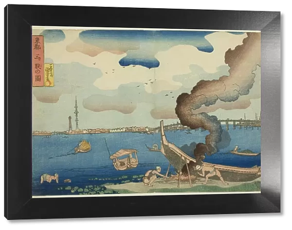 View of Mitsumata in the Eastern Capital (Toto Mitsumata no zu), from the series... early 1830s. Creator: Utagawa Kuniyoshi