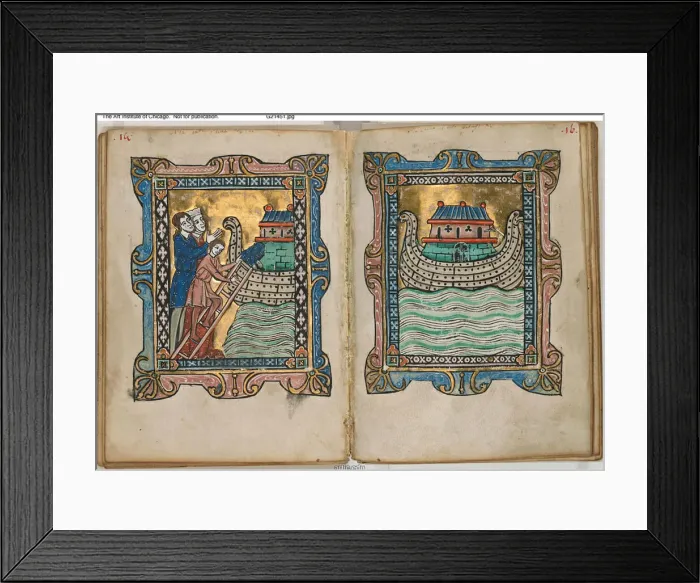 Framed Print : Cycle of Old and New Testament Images, Possibly Prefatory Cycle for a Psalter, c. 1250. Creator: Unknown Framed Print : Cycle of Old and New Testament Images, Possibly Prefatory Cycle for a Psalter, c. 1250. Creator: Unknown