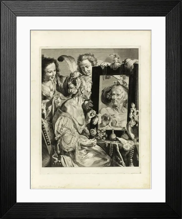 Framed Print : The Coquette, 1656 / 58. Creator: Jeremias Falck Framed Print : The Coquette, 1656 / 58. Creator: Jeremias Falck