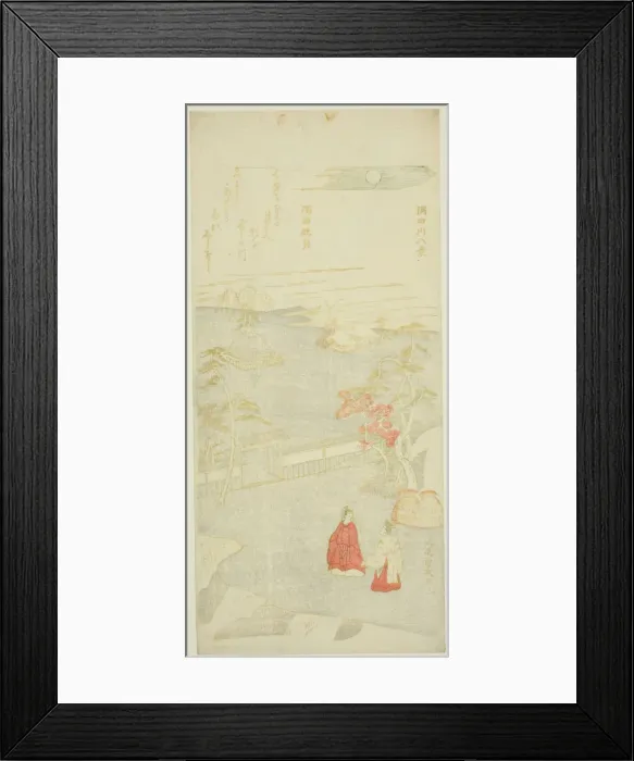 Framed Print : Autumn Moon over Sumida River (Sumida aki zuki), from the series Eight Japan, early 1760s. Creator: Kitao Shigemasa Framed Print : Autumn Moon over Sumida River (Sumida aki zuki), from the series Eight Japan, early 1760s. Creator: Kitao Shigemasa