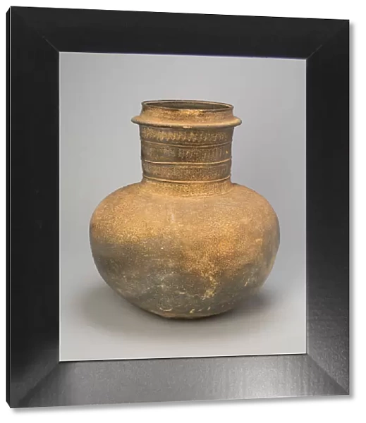 Globular Jar with Ribs, Korea, Three Kingdoms period (57 B.C.-A.D. 668), Silla... 5th  /  6th century. Creator: Unknown