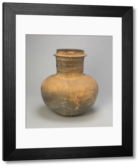 Framed Print : Globular Jar with Ribs, Korea, Three Kingdoms period (57 B.C.-A.D. 668), Silla... 5th / 6th century. Creator: Unknown Framed Print : Globular Jar with Ribs, Korea, Three Kingdoms period (57 B.C.-A.D. 668), Silla... 5th / 6th century. Creator: Unknown