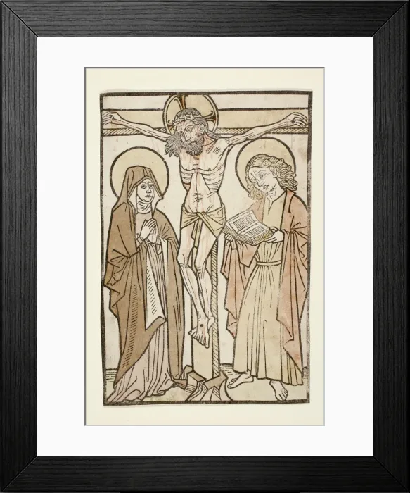 Framed Print : Christ on the Cross Between Mary and Saint John, 1460 / 70. Creator: Unknown Framed Print : Christ on the Cross Between Mary and Saint John, 1460 / 70. Creator: Unknown