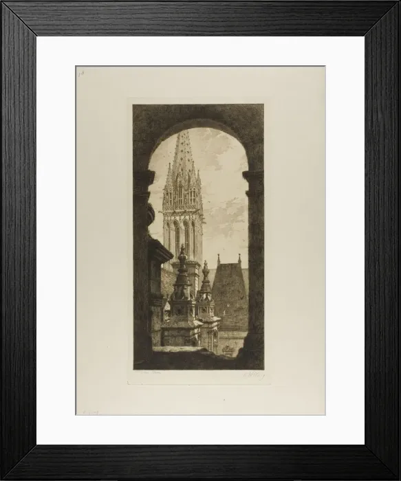 Framed Print : St. Pierre, Caen, 1879. Creator: Axel Herman Haig Framed Print : St. Pierre, Caen, 1879. Creator: Axel Herman Haig