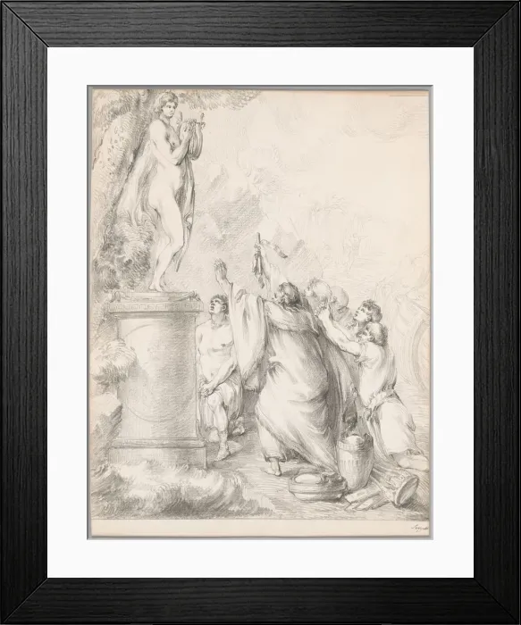 Framed Print : Chryses Imploring the Help of Apollo, from Iliad, Book I, 1765 / 66. Creator: Johan Tobias Sergel Framed Print : Chryses Imploring the Help of Apollo, from Iliad, Book I, 1765 / 66. Creator: Johan Tobias Sergel