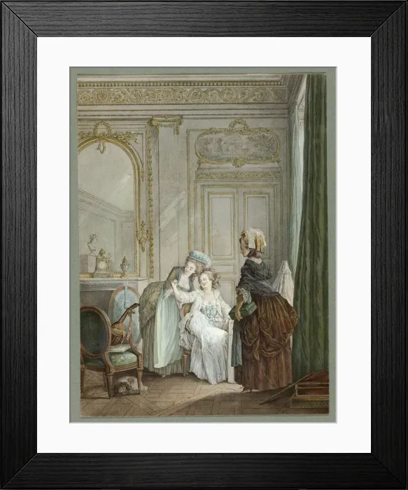 Framed Print : The Wardrobe Consultant, 1782. Creator: Nicolas Lavreince Framed Print : The Wardrobe Consultant, 1782. Creator: Nicolas Lavreince