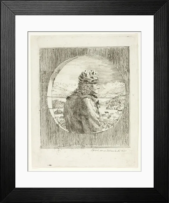 Framed Print : Voltaire Seen in Profile, n. d. Creator: Jean Huber Framed Print : Voltaire Seen in Profile, n. d. Creator: Jean Huber