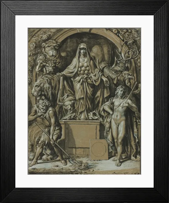 Framed Print : Diana of Ephesus as Allegory of Nature, c. 1680. Creator: Joseph Werner Framed Print : Diana of Ephesus as Allegory of Nature, c. 1680. Creator: Joseph Werner
