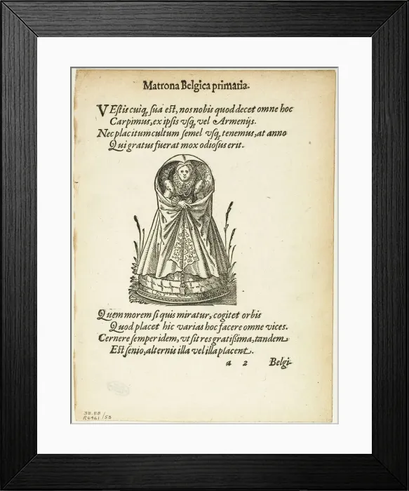 Framed Print : Matrona Belgica primaria (Belgian Matron of the First Rank) from Gynaeceum, sive... 1937. Creators: Jost Ammon, Max Geisberg Framed Print : Matrona Belgica primaria (Belgian Matron of the First Rank) from Gynaeceum, sive... 1937. Creators: Jost Ammon, Max Geisberg