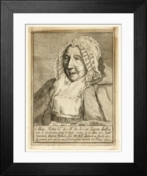 Framed Print : Madame Pierre Lullin-Fatio, 1763, after a drawing dated April 1762. Creator: Francois Jalabert Framed Print : Madame Pierre Lullin-Fatio, 1763, after a drawing dated April 1762. Creator: Francois Jalabert
