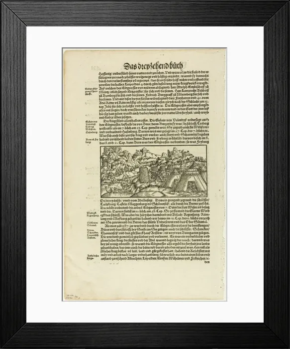 Framed Print : Illustration from Gemeiner loblicher Eydgnoschaft Chronick, plate 40 from Woodcuts... 1937. Creators: Unknown, Max Geisberg Framed Print : Illustration from Gemeiner loblicher Eydgnoschaft Chronick, plate 40 from Woodcuts... 1937. Creators: Unknown, Max Geisberg