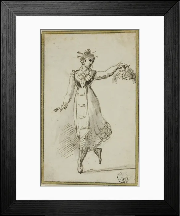 Framed Print : Young Woman Dancing, n. d. Creator: Unknown Framed Print : Young Woman Dancing, n. d. Creator: Unknown