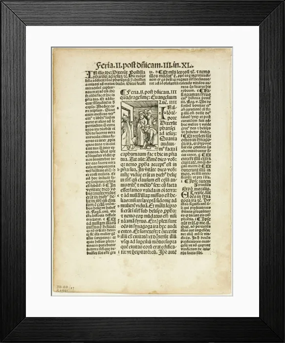 Framed Print : Illustration from Postilla by Parisienses Guillermus, plate 37 from Woodcuts from... 1937. Creators: Urs Graf, Max Geisberg Framed Print : Illustration from Postilla by Parisienses Guillermus, plate 37 from Woodcuts from... 1937. Creators: Urs Graf, Max Geisberg